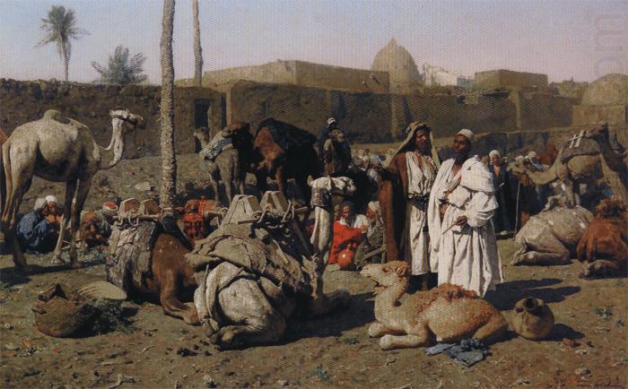 Leopold Carl Muller Kamelmarkt, Kaire china oil painting image